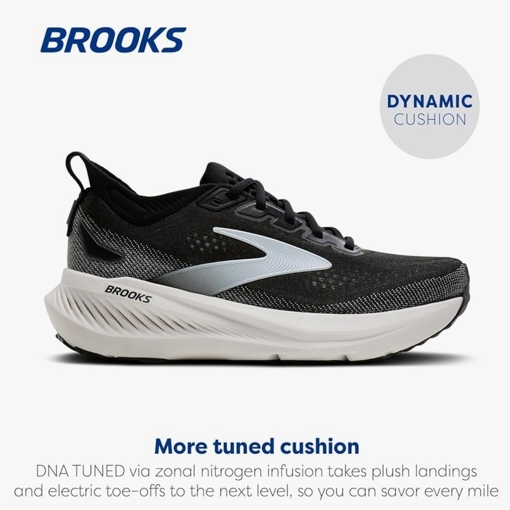 Brooks Men's Black and White Athletic Shoes